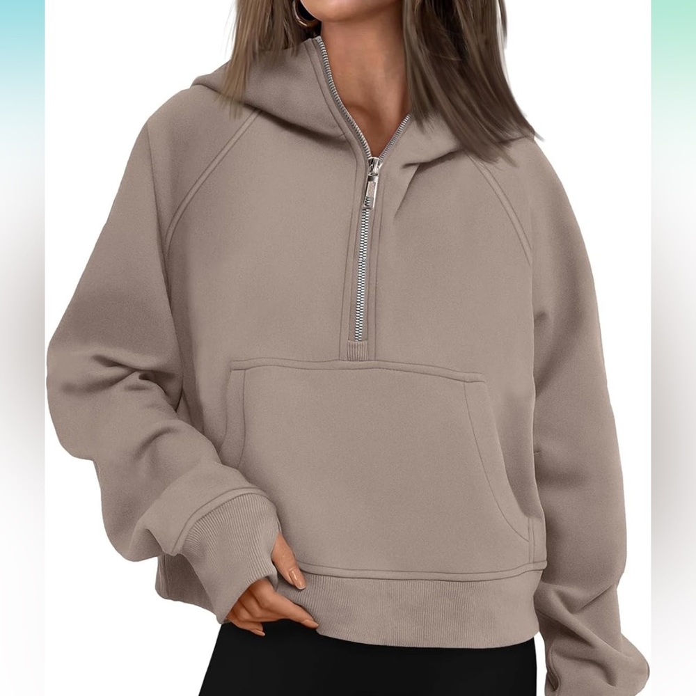 Half zip cropped sweatshirt XL